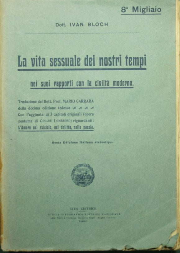 La vida sexual de nuestros tiempos en sus relaciones con la civilización moderna