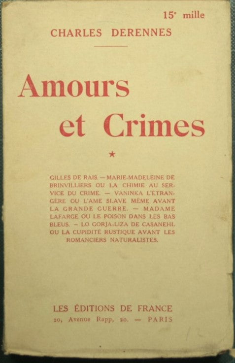 Amours et crimes