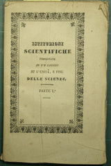 Scientific institutions presented in an essay on the unity and end of sciences