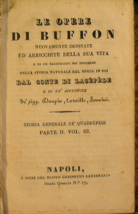 Las obras de Buffon (Parte II - Vol III historia general de los cuadrúpedos)