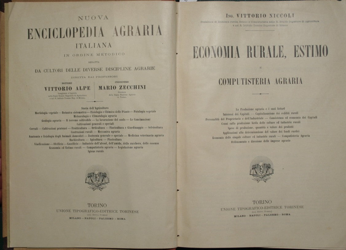 Economia rurale, estimo e computisteria agraria