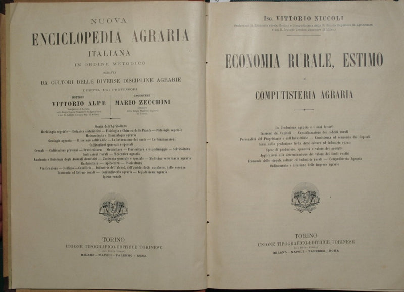 Economia rurale, estimo e computisteria agraria