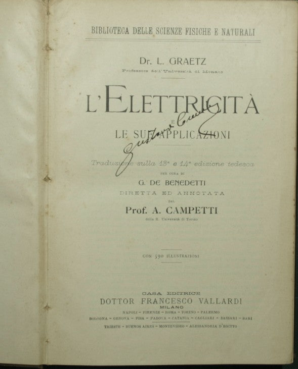 L'elettricità e le sue applicazioni