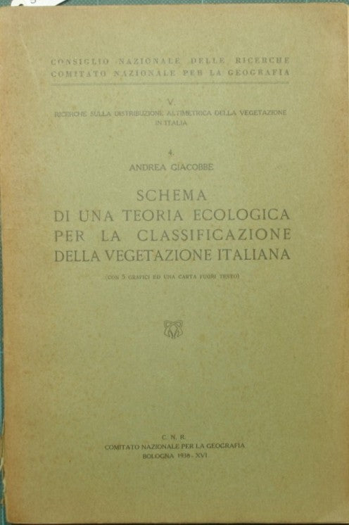 Schema di una teoria ecologica per la classificazione della vegetazione italiana