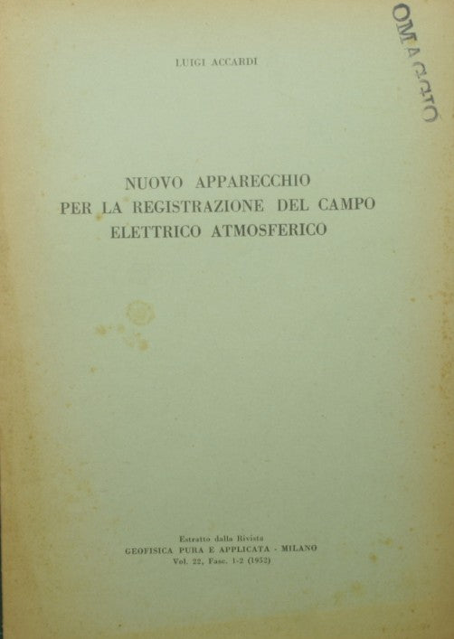 New apparatus for recording the atmospheric electric field