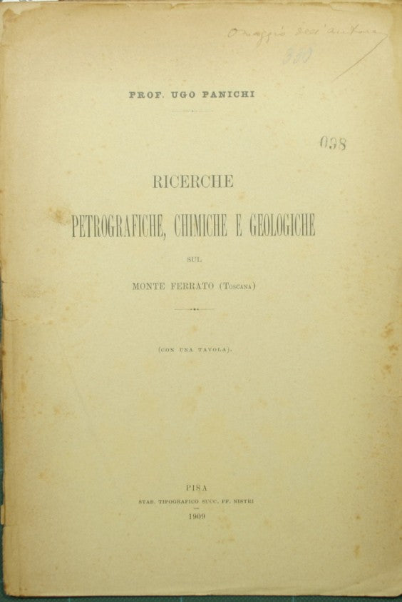 Ricerche petrografiche, chimiche e geologiche sul Monte Ferrato (Toscana)