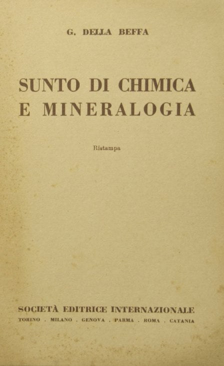 Resumen de química y mineralogía.