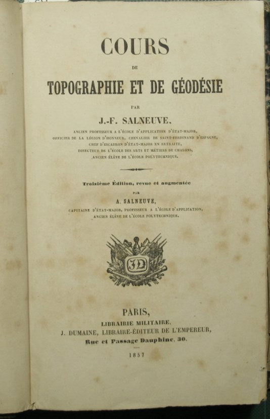 Cours de topographie et de geodesie