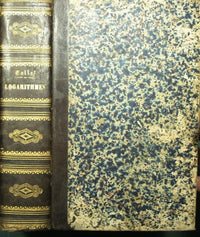 Portable logarithme tables, containing the logarithmes of names, worth 1 just 108,000