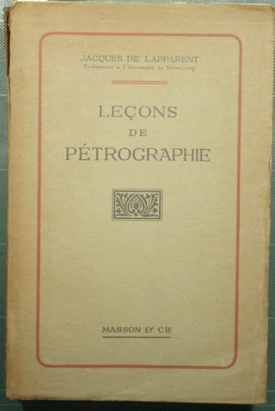 Lecons de petrographie