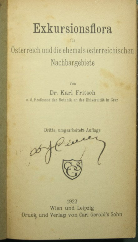 Exkursionsflora fur osterreich und die ehemals osterreichischen nachbargebiete