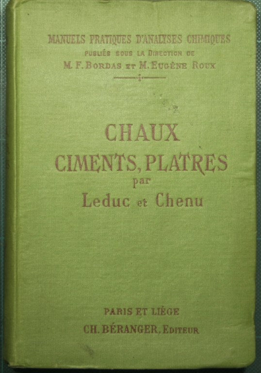Chaux ciments, platres