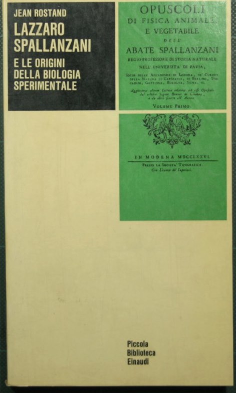 Lazzaro Spallanzani and the origins of experimental biology