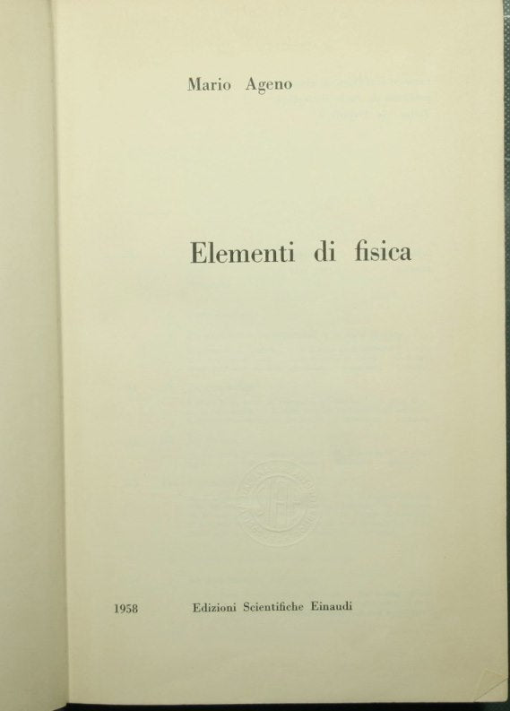 Elements of physics