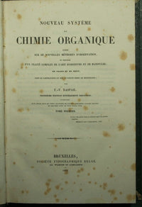 Nouveau systeme de chimie organique - Vol. I