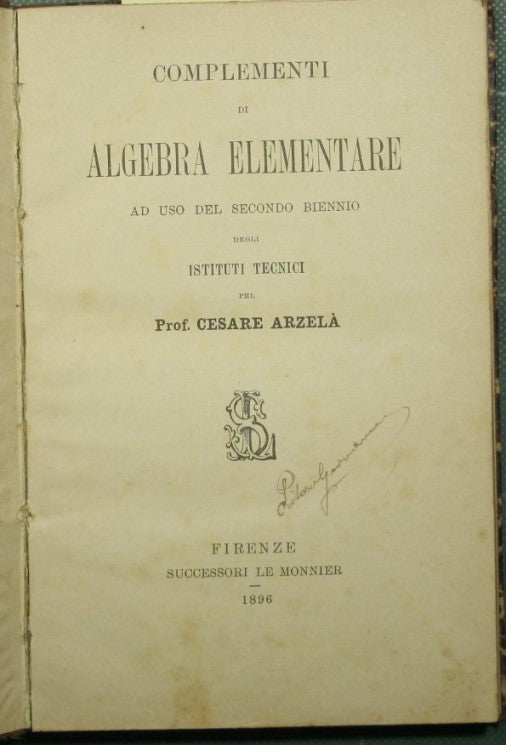 Complementi di algebra elementare