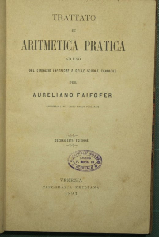 Trattato di aritmetica pratica