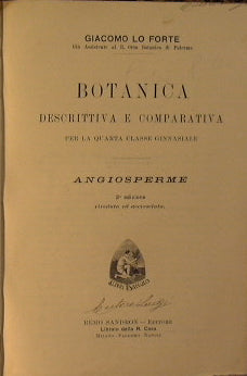 Descriptive and comparative botany
