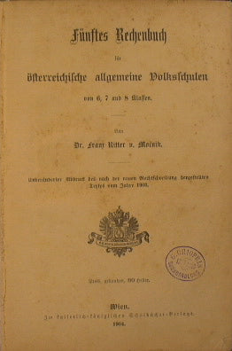 funftes Rechenbuch fur osterreichische allgemeine Volksschulen