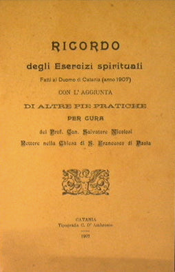 Ricordo degli esercizi spirituali