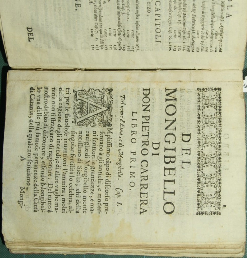 Mongibello descrito por Don Pietro Carrera en tres libros