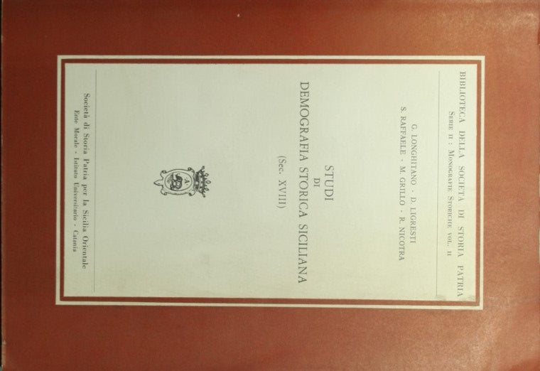 Estudios de demografía histórica siciliana.