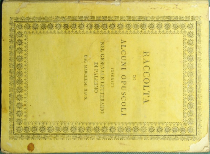 Collection of some brochures included in the literary newspaper of Sicily