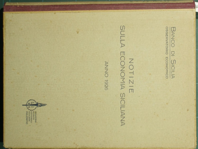 Noticias sobre la economía siciliana. Año 1926