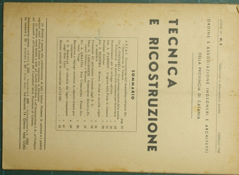 Technique and reconstruction. February 1948