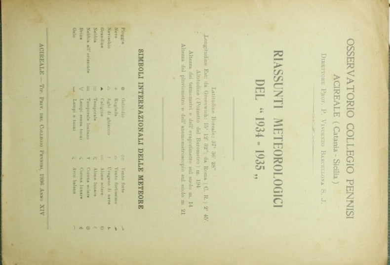 Weather summaries of 1934-1935
