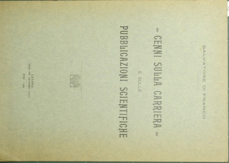 Notes on his career and scientific publications