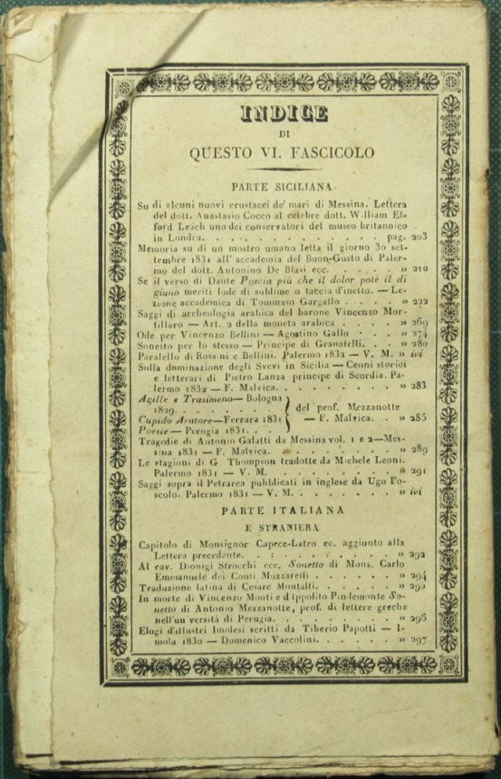 Efemérides científicas y literarias para Sicilia. N° 6 - junio de 1832