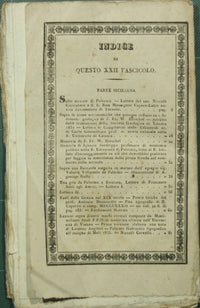 Effemeridi scientifiche e letterarie per la Sicilia. N. 22 - Ottobre 1833