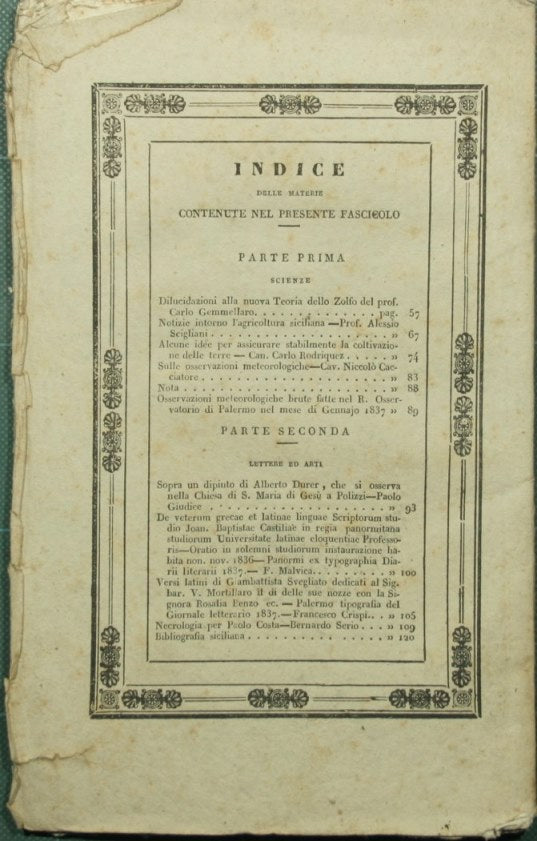 Effemeridi scientifiche e letterarie per la Sicilia. N. 46 - Febbraro 1837
