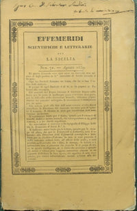 Effemeridi scientifiche e letterarie per la Sicilia. N. 71 - Agosto 1839