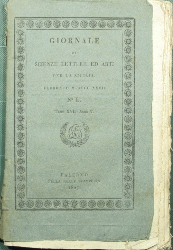 Giornale di scienze lettere ed arti per la Sicilia. Febbrajo 1827 - N. L
