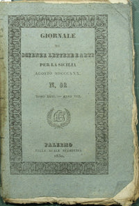 Giornale di scienze lettere ed arti per la Sicilia. Agosto 1830 - N. 92
