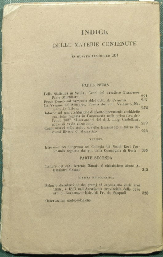 Giornale di scienze lettere ed arti per la Sicilia. Settembre 1839 - N. 66