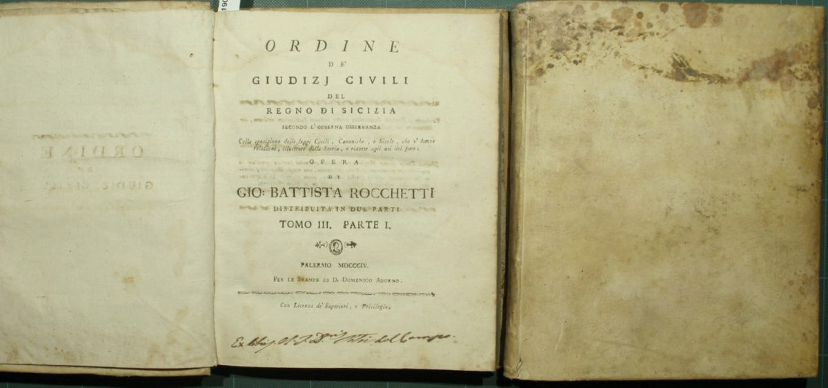 Order of civil judgments of the Kingdom of Sicily. Volume III, Part I/Part II