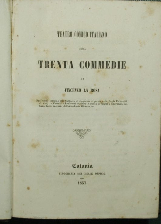 Teatro comico italiano ossia Trenta commedie