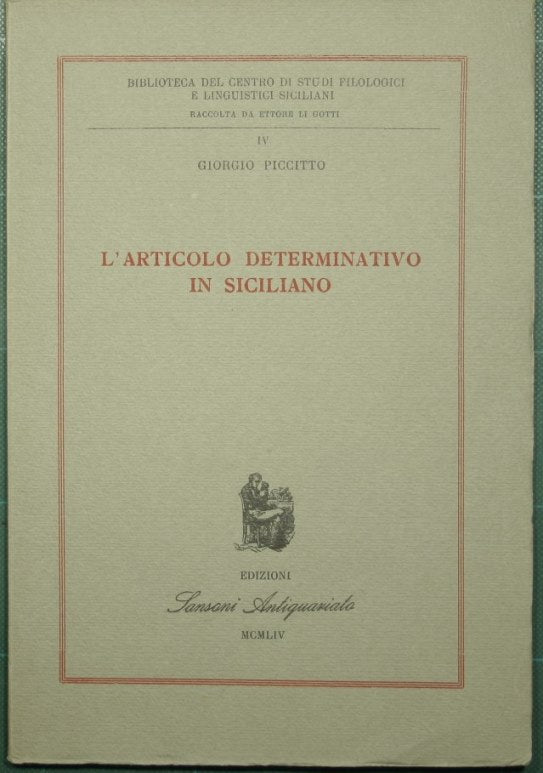 L'articolo determinativo in siciliano