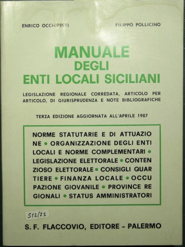 Manuale degli enti locali siciliani