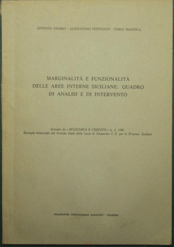 Marginalidad y funcionalidad de las áreas internas sicilianas: marco de análisis e intervención.