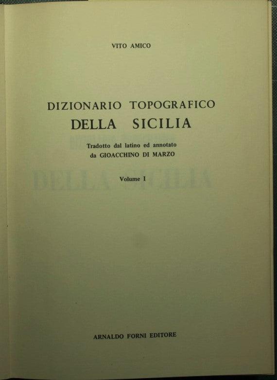 Topographic dictionary of Sicily