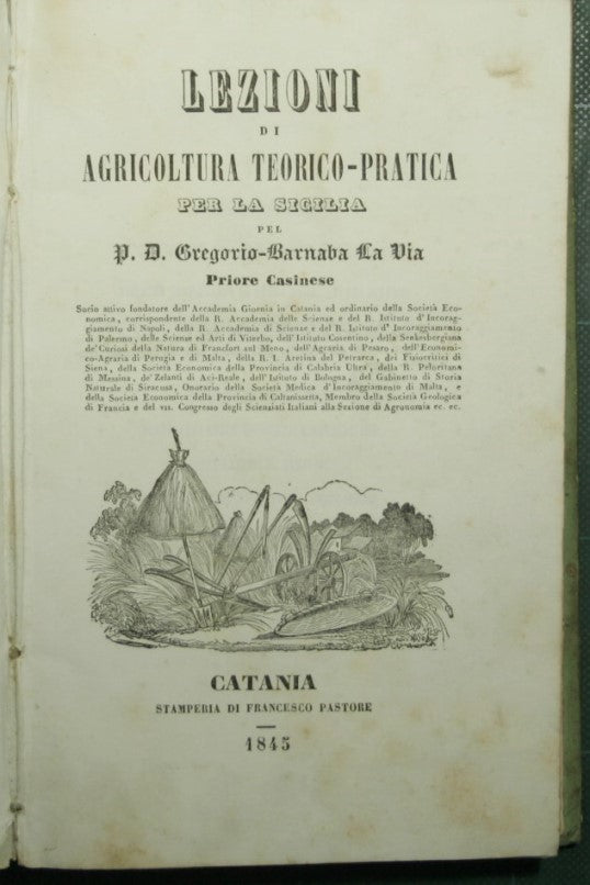 Lezioni di agricoltura teorico-pratica per la Sicilia