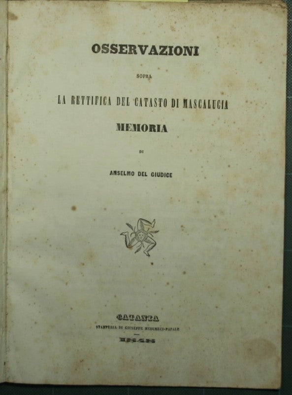 Observaciones sobre la rectificación catastral de Mascalucia