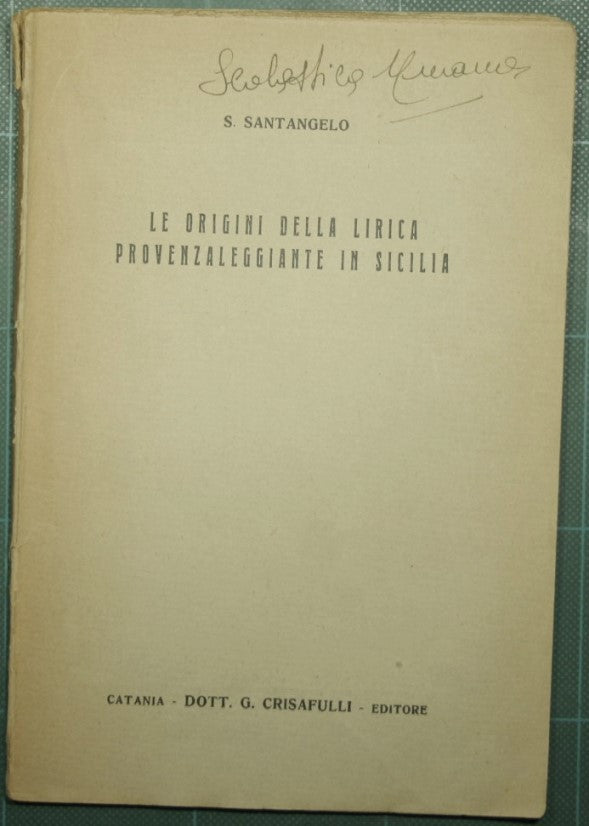 Le origini della lirica provenzaleggiante in Sicilia