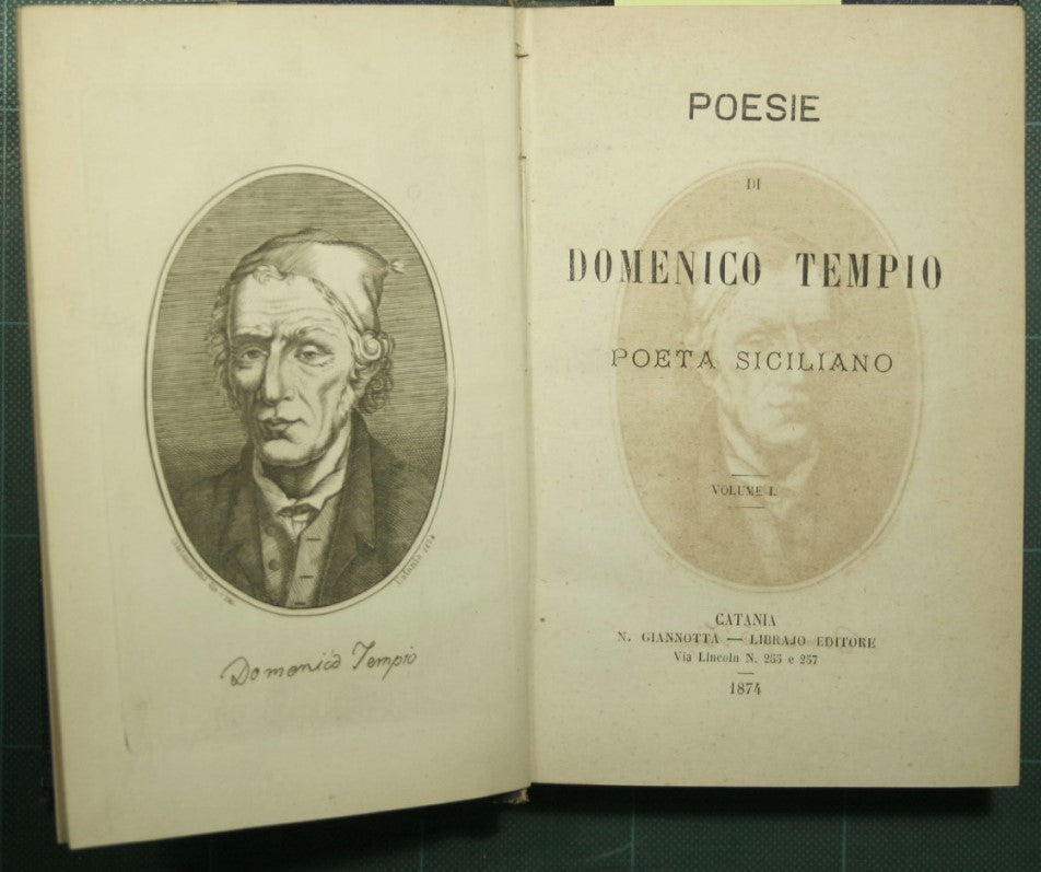 Poesie di Domenico Tempio poeta siciliano