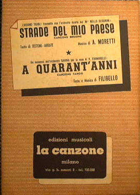 Strade del mio paese ( canzone beguine ) - A quarant'anni ( canzone tango )