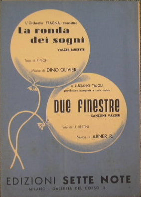 La ronda dei sogni ( valzer musette ) - Due Finestra ( canzone valzer )